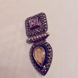 Marcasite w/sterling silver with amethyst and citrine
